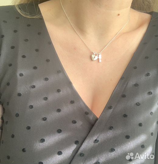 Колье подвеска Tous San Valentin серебро