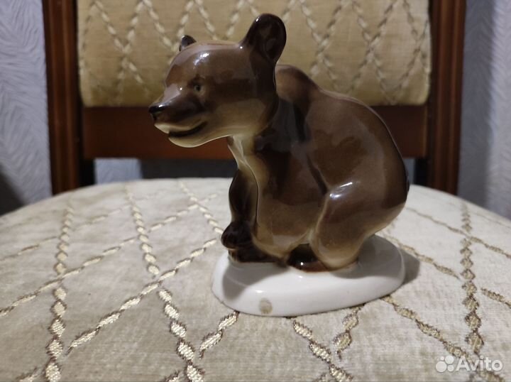 Статуэтка лфз «Медвежонок присевший» СССР