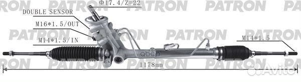 Patron Рейка рулевая VW polo 2001-2009 roomster
