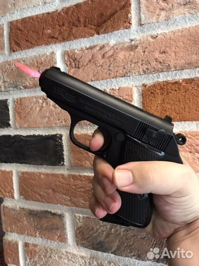 Пистолет зажигалка Walther 1в1 металлический