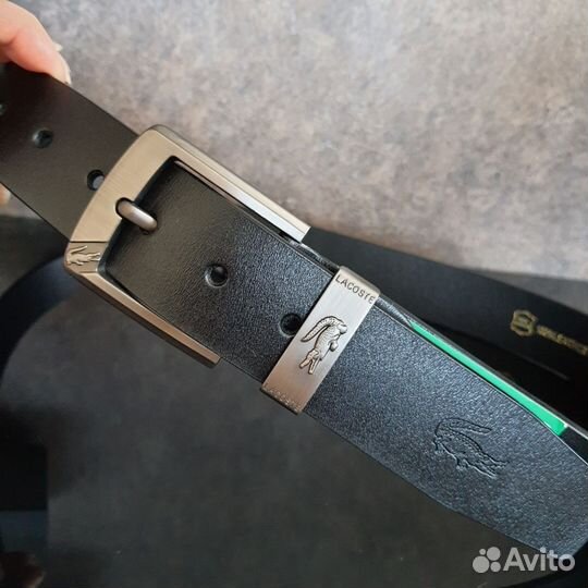 Мужской кожаный ремень Lacoste