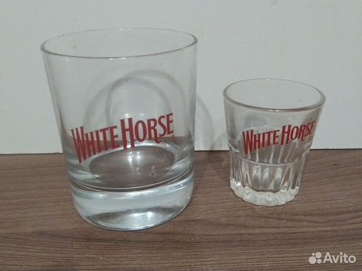 Стакан и рюмка для виски White Horse