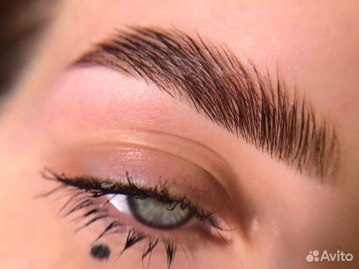 Модель на оформление бровей