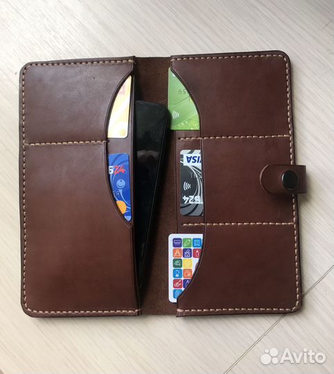 Кожаный кошелек, клатч, портмоне