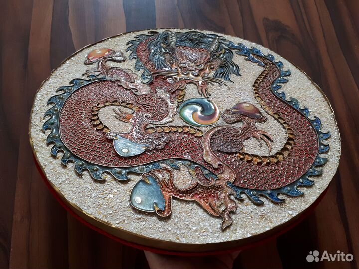 Картина Панно перегородчатая эмаль Китай СССР