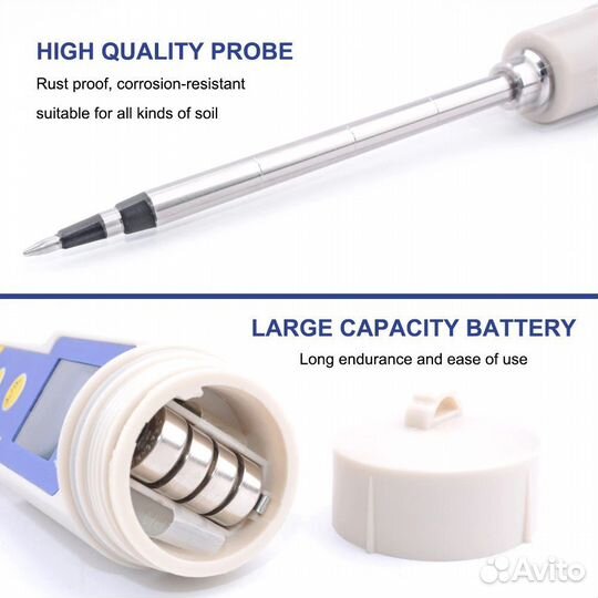 Кондуктометр солемер для почвы и воды ec/tds метр