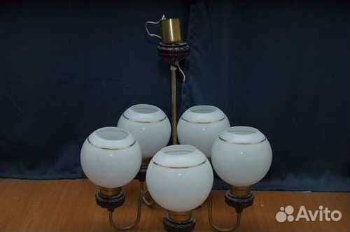 Люстра 5и рожковая с плафонами