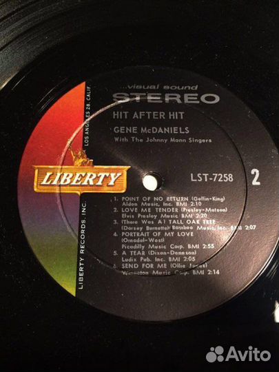 Пластинка McDaniels. Point of no return. 1962 LP