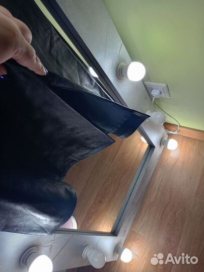 Кожаный сарафан 46р