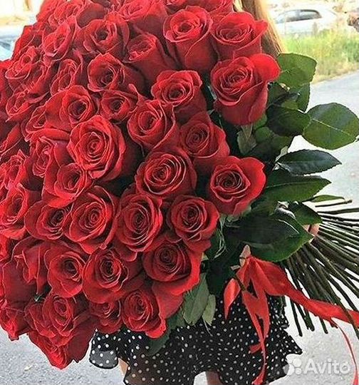 Розы высокие Доставка цветов