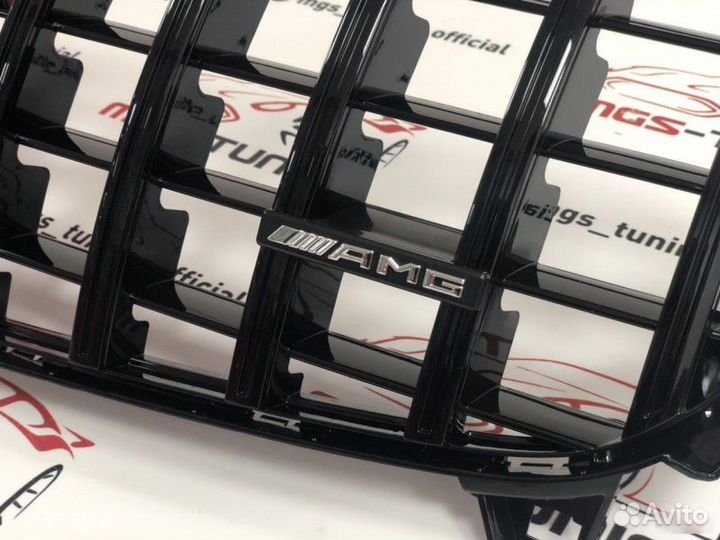 Решетка Mercedes A-class w176 GT style black + AMG