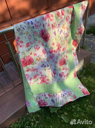 Покрывало стеганое, пэчворк, ручная работа