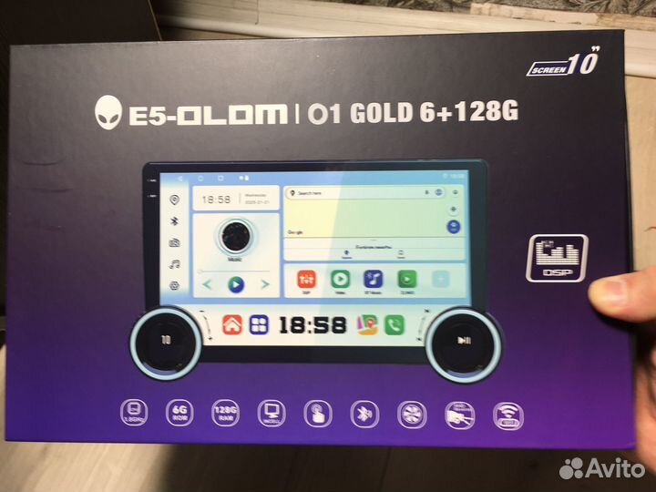 Android магнитола 6/128 гб с крутилками на все авт