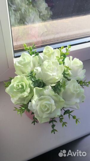 Букет из мыльных роз