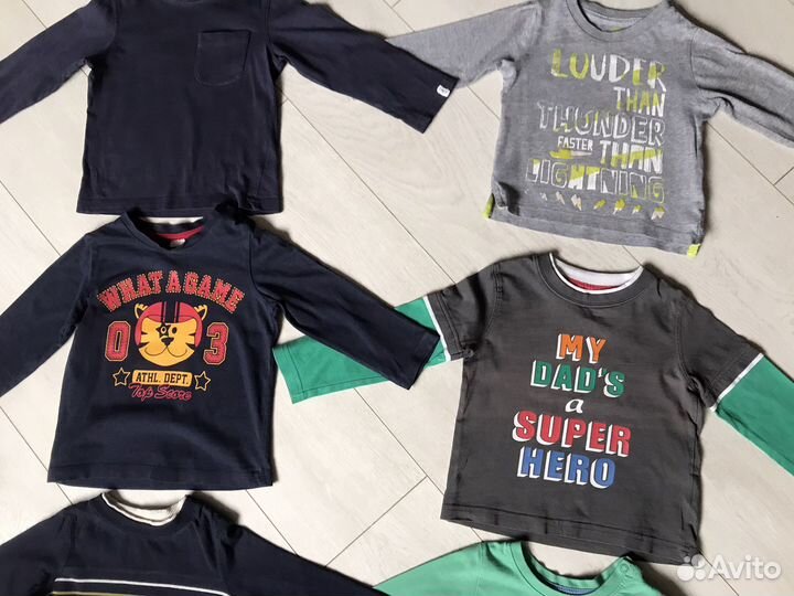 Футболки лонгсливы mothercare 12-18