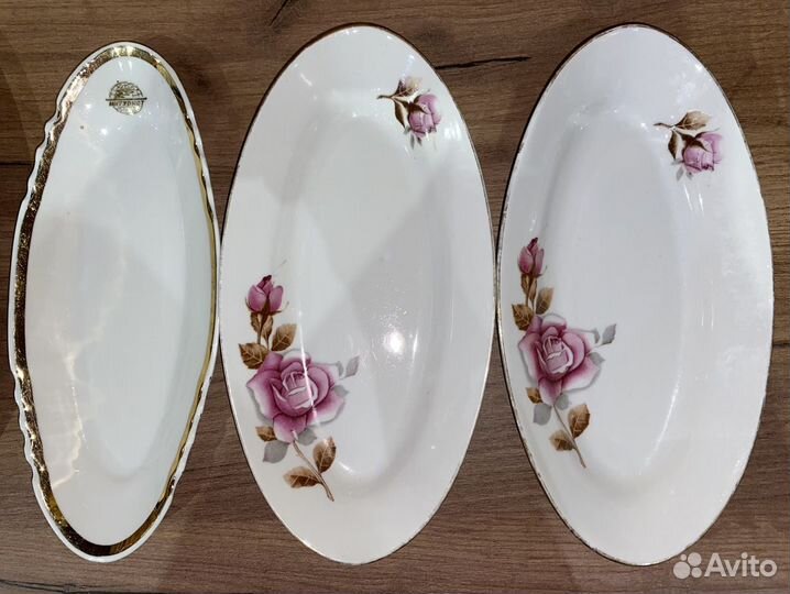 Тарелки Селедочницы Дулево, Пролетарий фарфор СССР