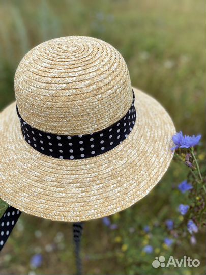 Шляпа женская соломенная