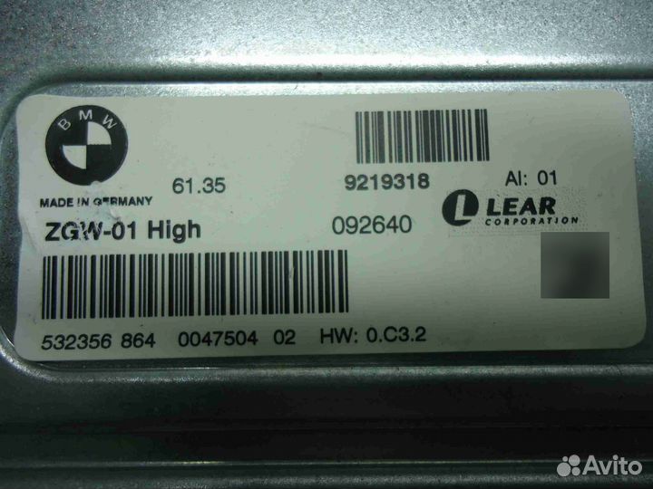 Эбу ZGW BMW 7-Series F01 F02 9219318