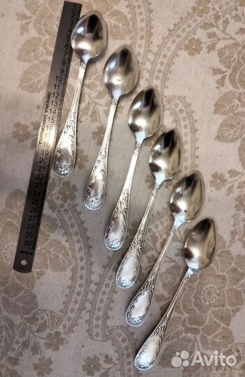 Ложки столовые 6шт, мельхиор