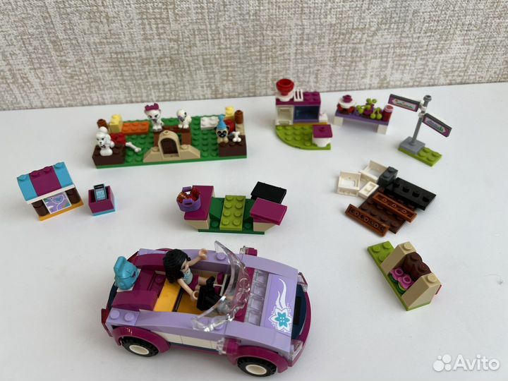Lego friends Эмми и фургон для лошади + машинка