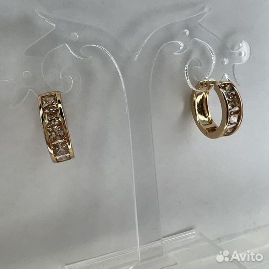 Серьги со Swarovski кольца конго