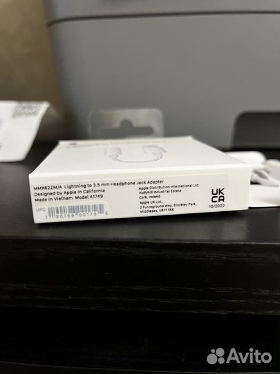 Переходник для наушников iPhon Apple 3.5mm