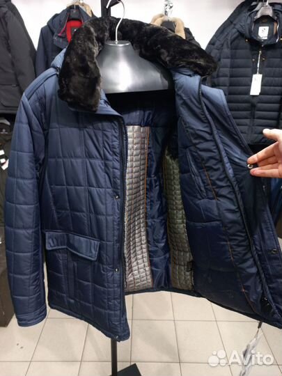 Мужская зимняя куртка с воротником