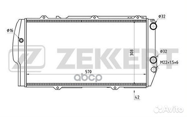 Радиатор охл. дв. Audi 100 II III 76- 200 I
