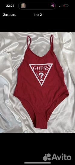 Купальник guess S/M красный