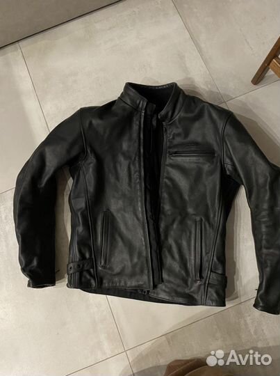 Мотокуртка IXS кожаная мужская 52 с защитой