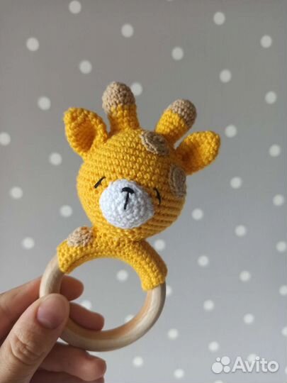 Вязаные погремушки-грызунки