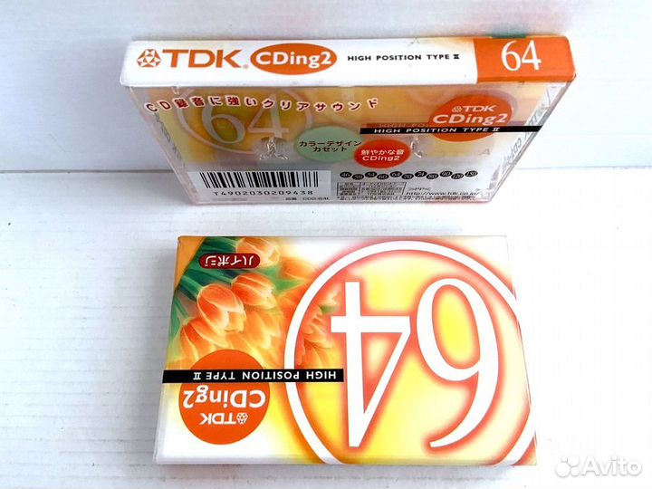 Аудиокассеты кассеты TDK CDing 2 64 - 2000 г