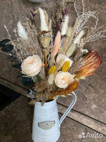 Осенний декор из сухоцветов