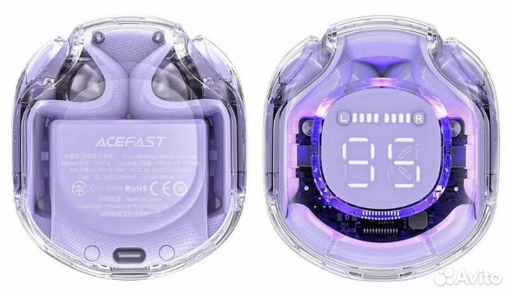 Беспроводные наушники acefast T8 фиолетовый Cryst