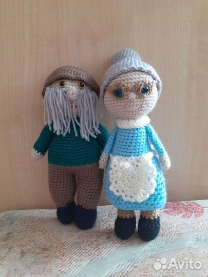 Вязаные игрушки,Семья