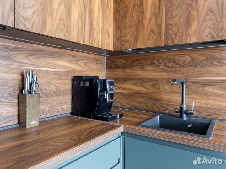 Кухня под потолок под проект с антресолями