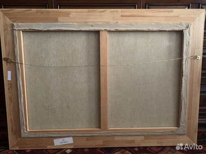 Картина большая в багете, масло, холст