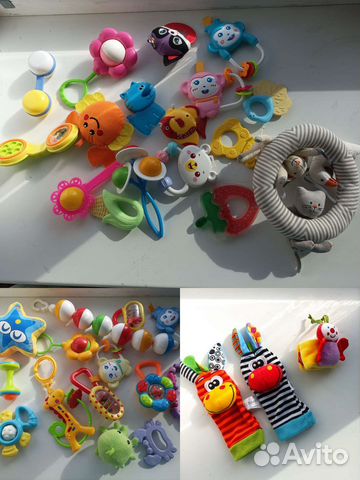 Большой пакет игрушек и погремушек для малышей