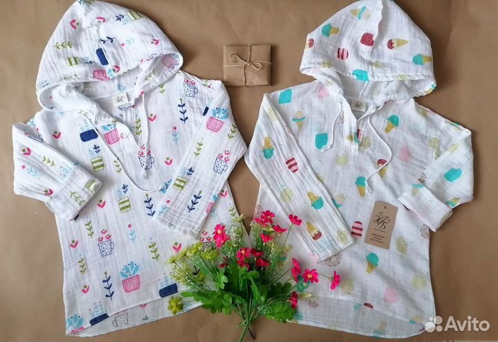 Туники из гладкого муслина под заказ