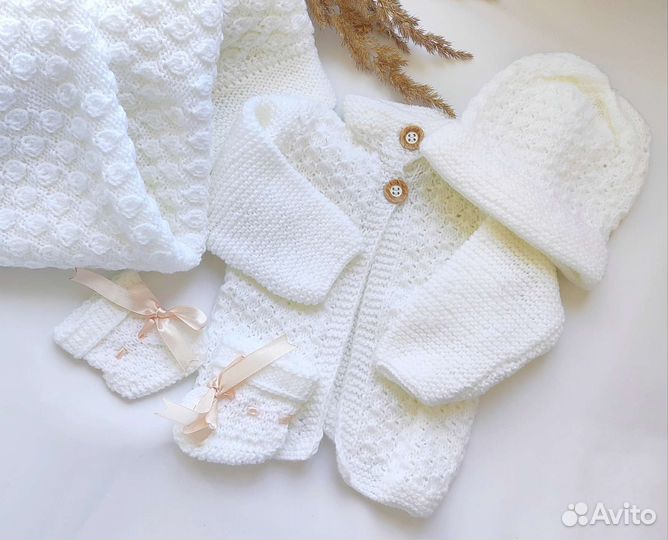 Плед детский вязаный