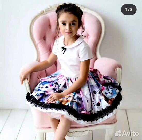 Нарядное платье для девочки 122