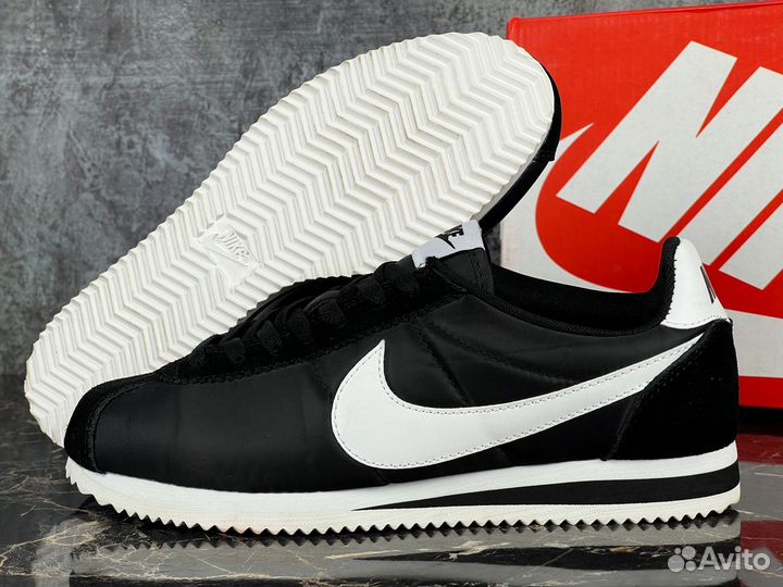 Nike Cortez Basic Nylon Black White