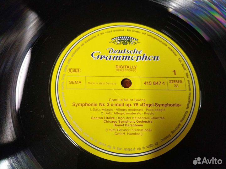Camille Saint-Saëns Сен Санс винил германия