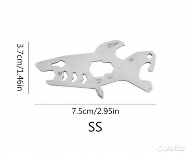 Мультиинструмент брелок акула