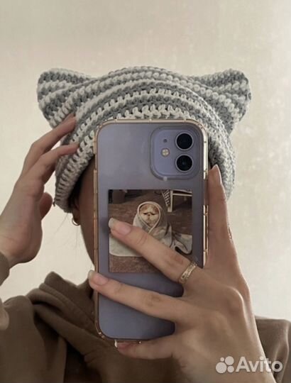 Шапка с ушками и зайчик