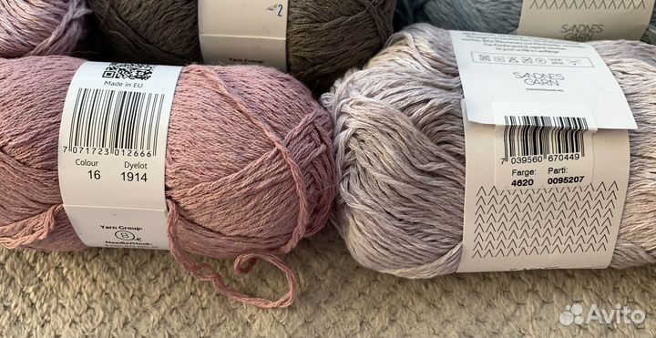 Пряжа лен/хлопок Sandnes Garn Line/Drops Belle