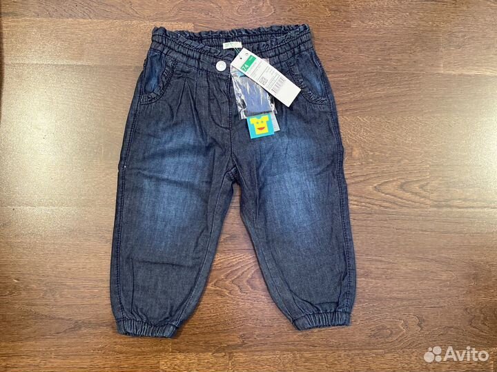 Новые Утепленные джинсы Benetton, 74