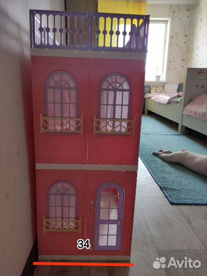 Кукольный домик для барби с мебелью