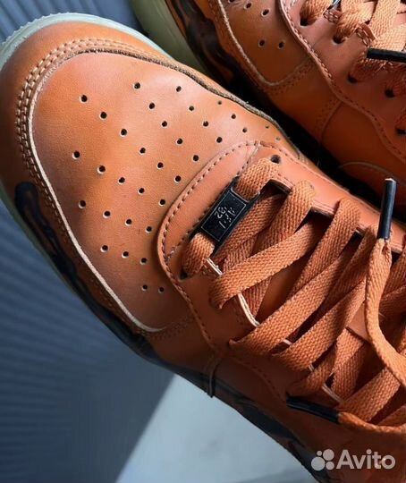 Кроссовки nike air force skeleton orange