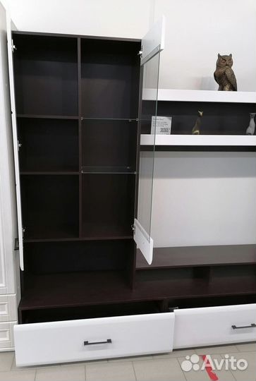 Тумба под тв Гостиная беоый глянец